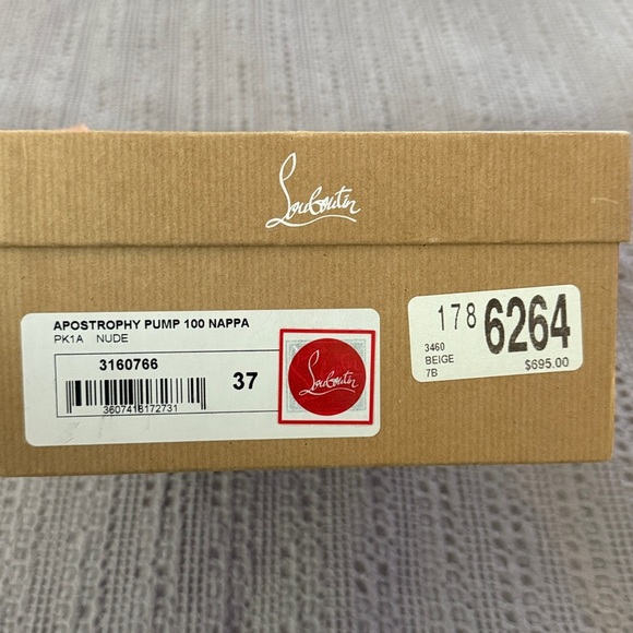 Christian Louboutin Apostrophy Nude 100 NAPPA Pumps - Picture 10 of 11